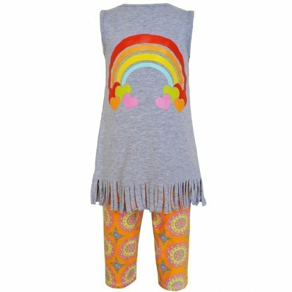 NWT ANN LOREN RAINBOW OUTFIT GIRLS  12 18 MONTH